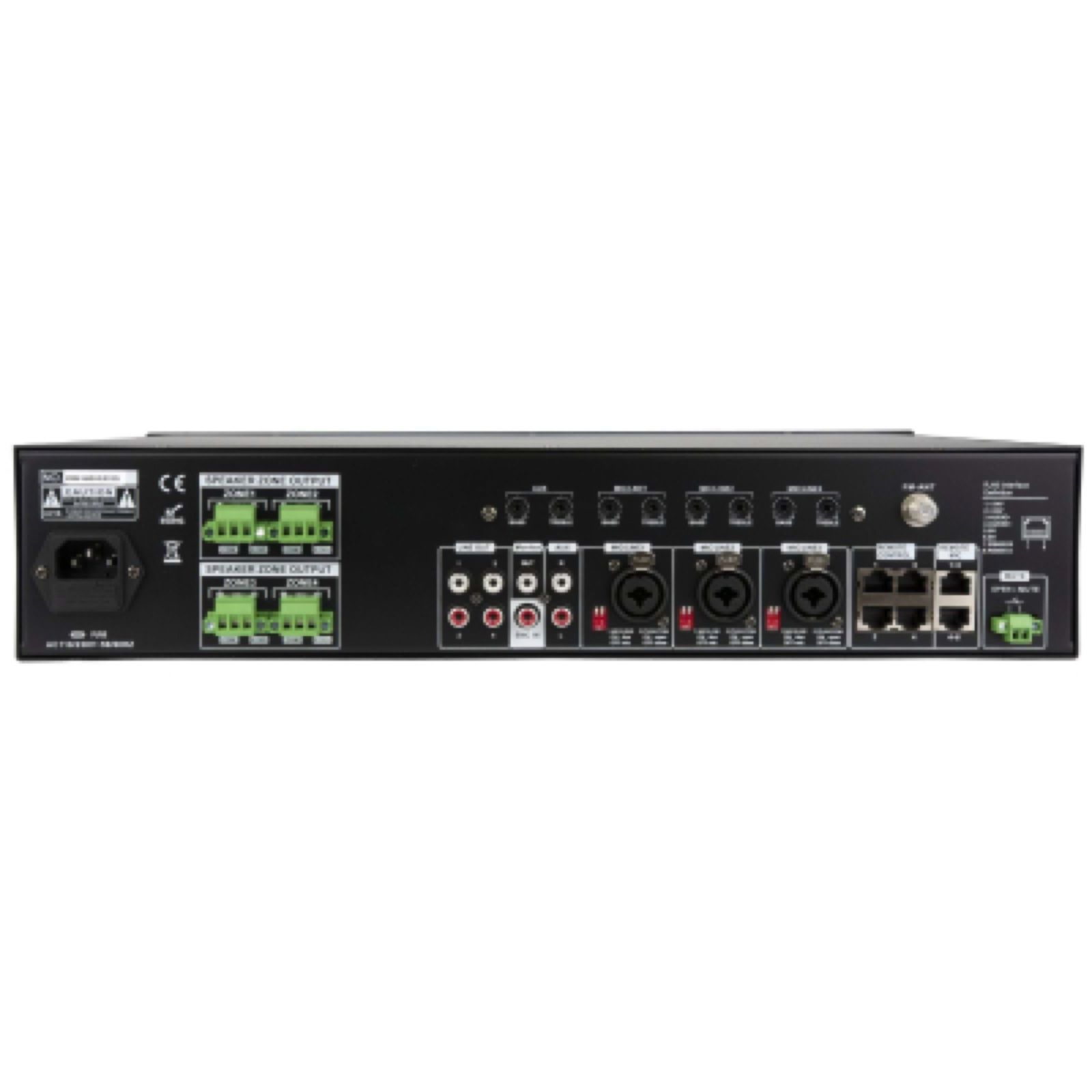 Amplificateur - mélangeur, 4 X 500 W, 19" avec 24V et music cut AMX-4500 RONDSON (2/6)