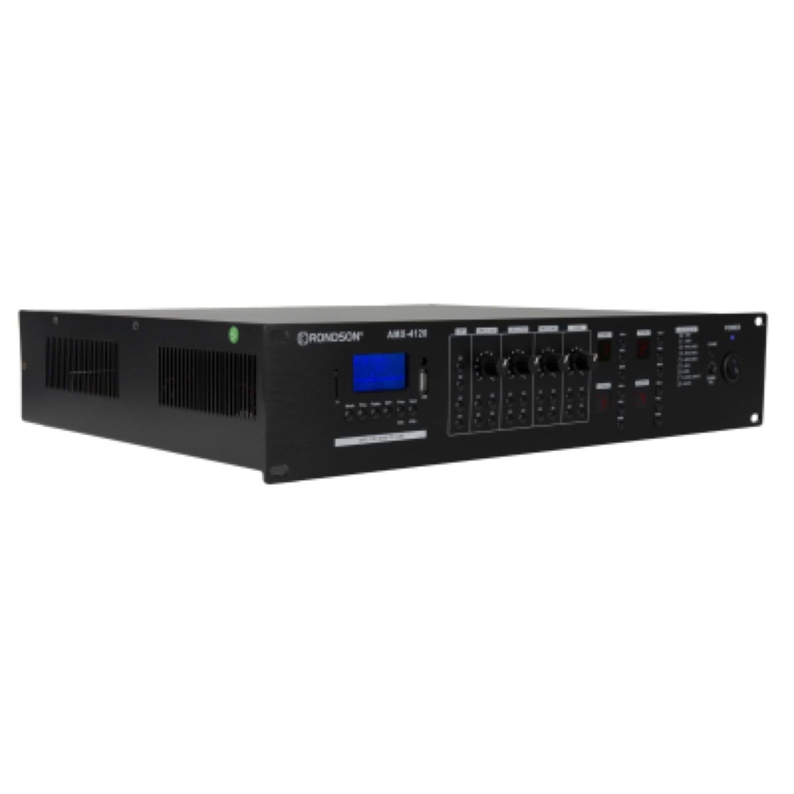 Amplificateur - mélangeur, 4 X 500 W, 19" avec 24V et music cut AMX-4500 RONDSON (3/6)