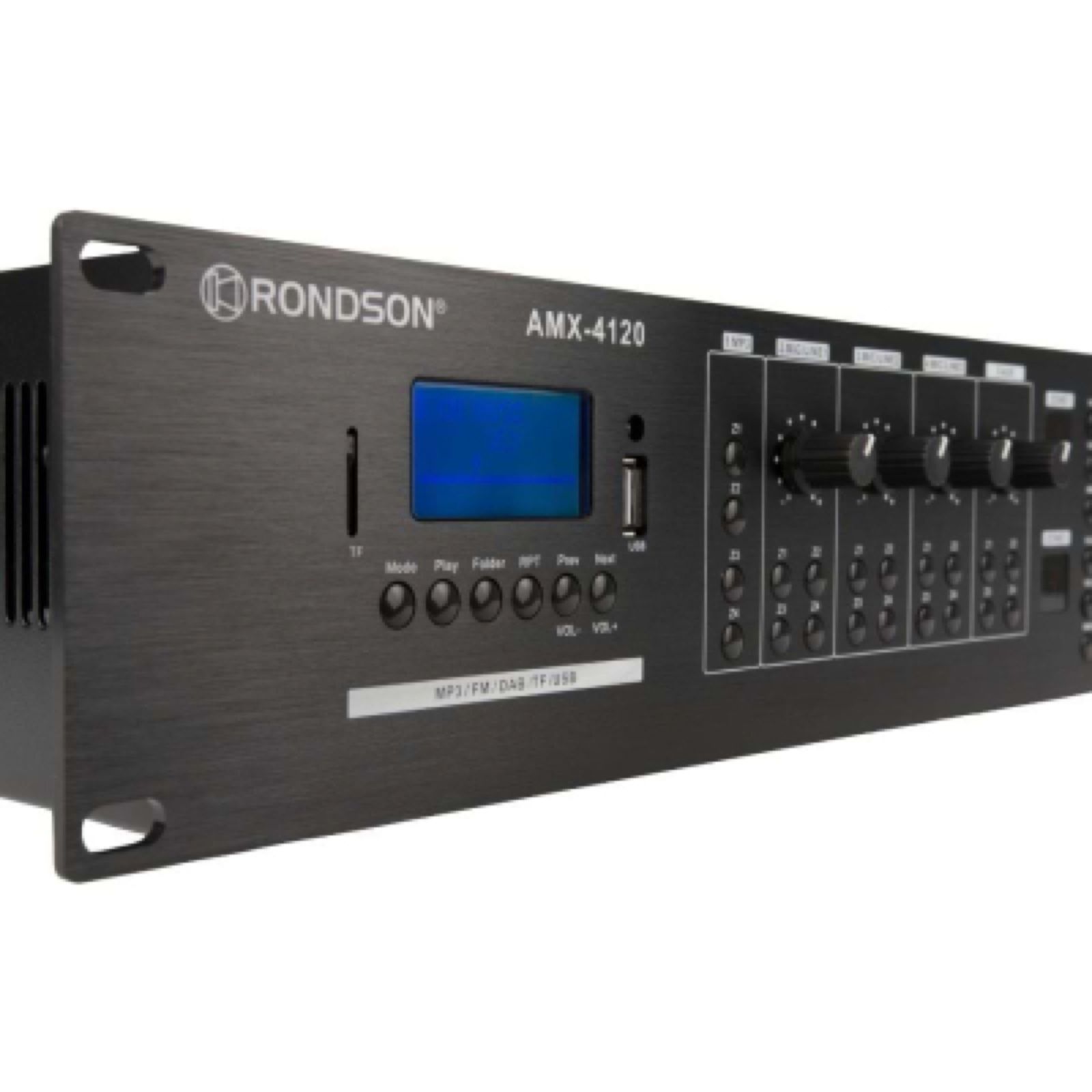 Amplificateur - mélangeur, 4 X 500 W, 19" avec 24V et music cut AMX-4500 RONDSON (6/6)
