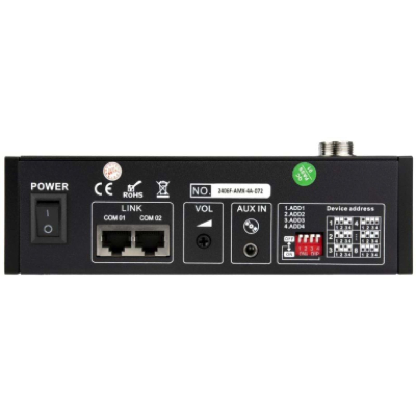 Pupitre microphone d'appel 4 Zones pour série d'amplificateurs AMX-4A (3/6)