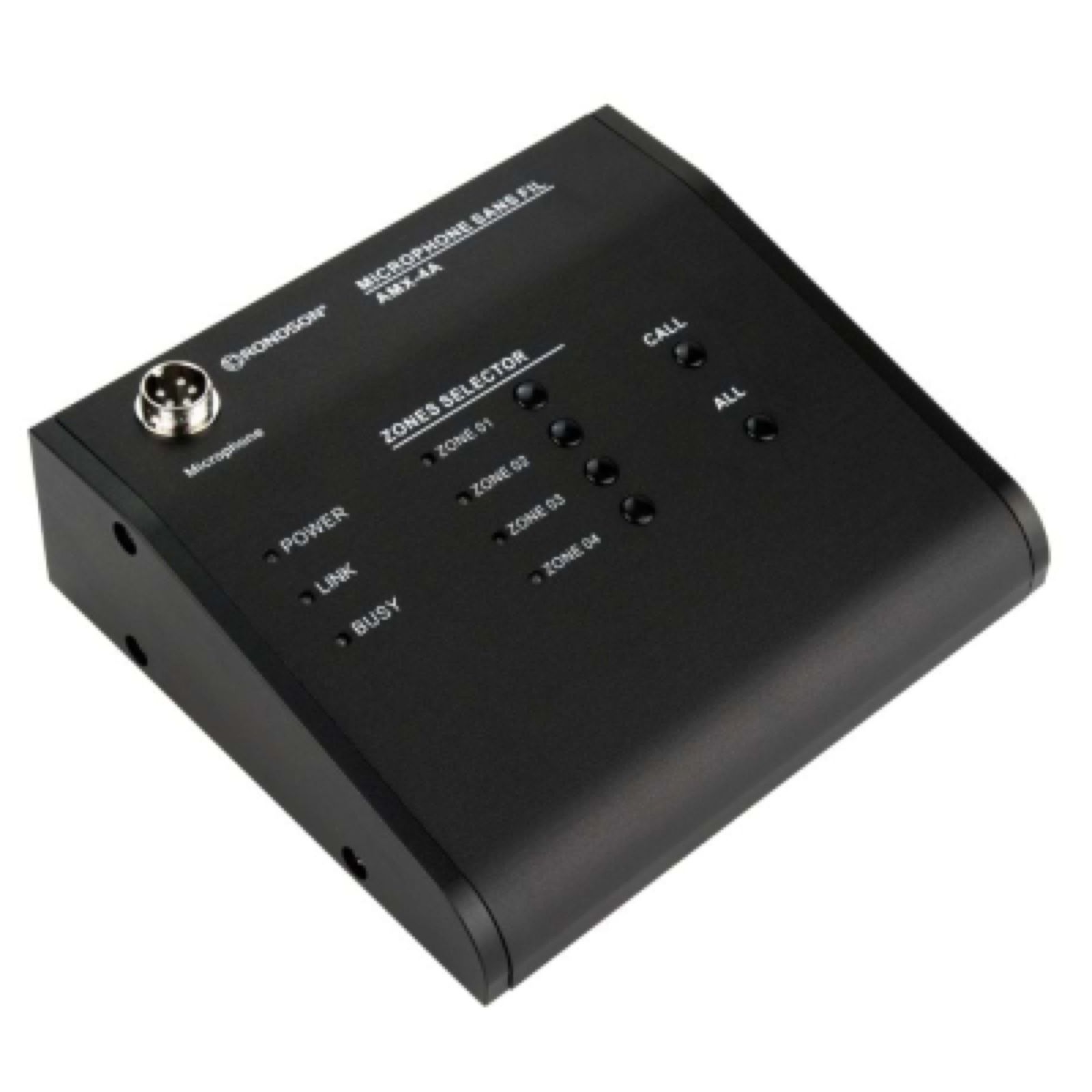 Pupitre microphone d'appel 4 Zones pour série d'amplificateurs AMX-4A (4/6)
