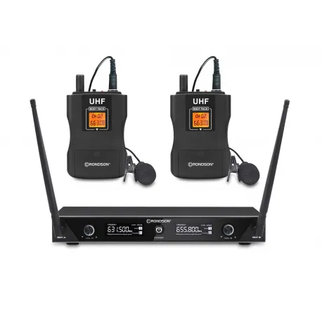 Rondson BE-1020/2BP récepteur double UHF 2 micro-cravates