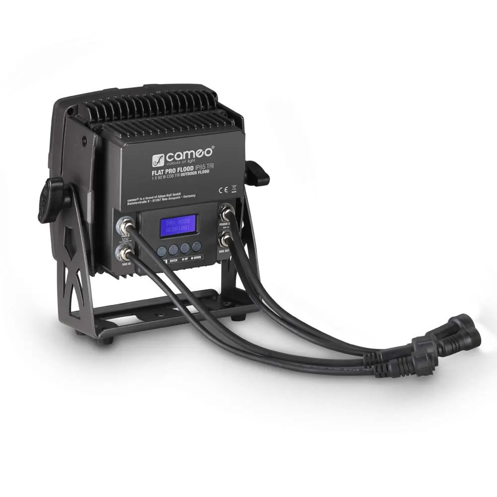 CAMEO FLAT PRO FLOOD IP65 TRI Projecteur Outdoor avec LED COB tricolore 60 W boîtier noir (2/6)