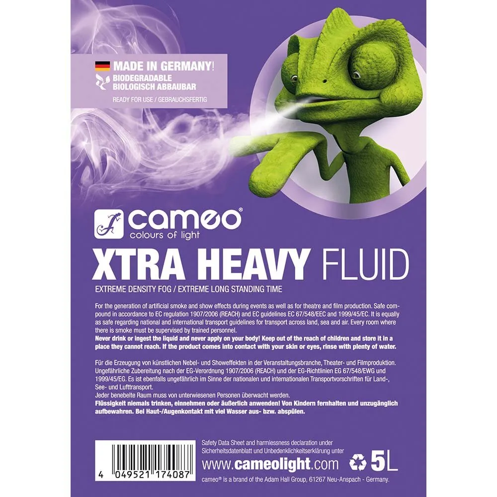 CAMEO XTRA HEAVY FLUID 5L Liquide pour machines à fumée à forte densité et tenue extrêmement longue 5 l (2/2)