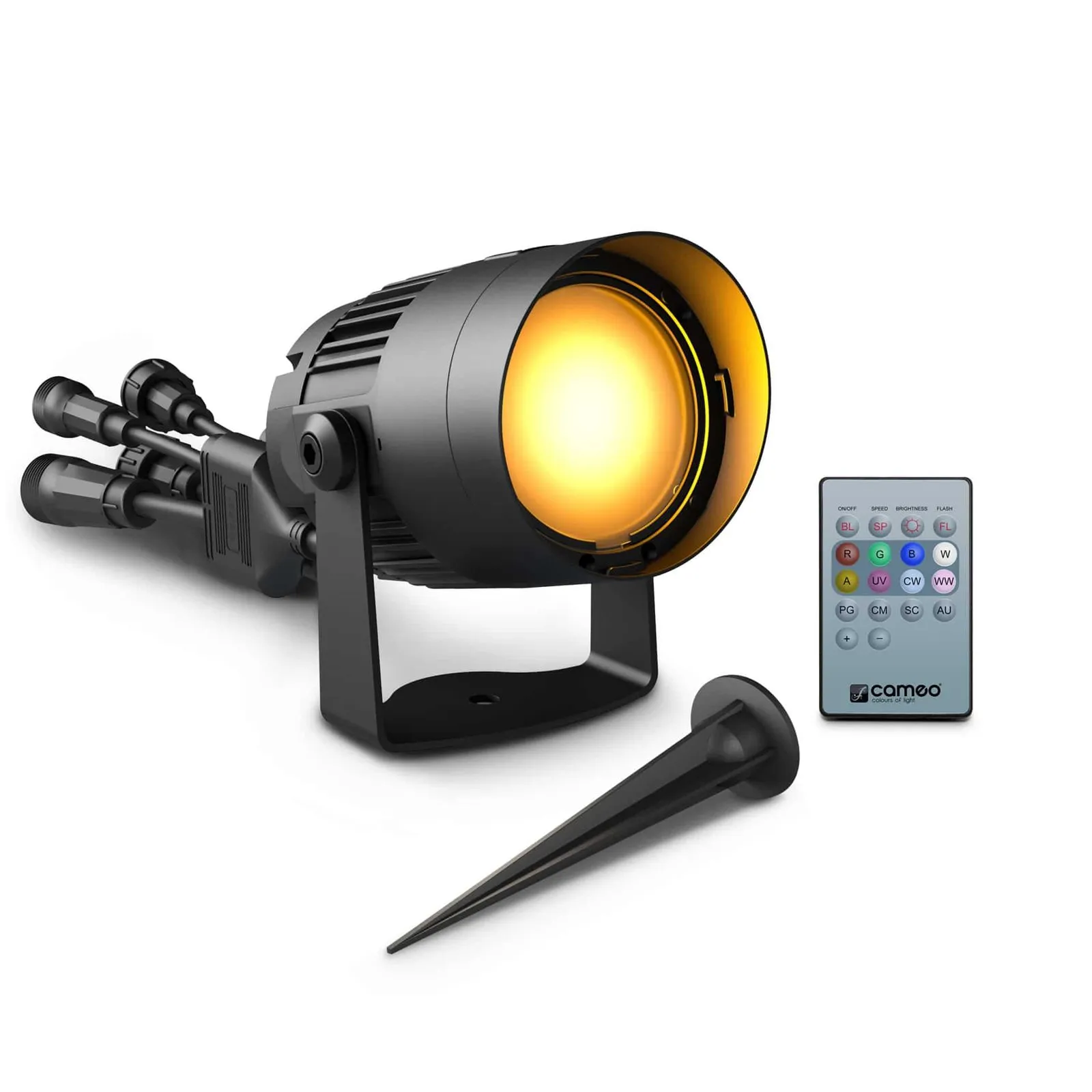 CAMEO Q-SPOT 40I Spot compact d’extérieur à LED RGBA de 40 W, modèle noir (6/6)