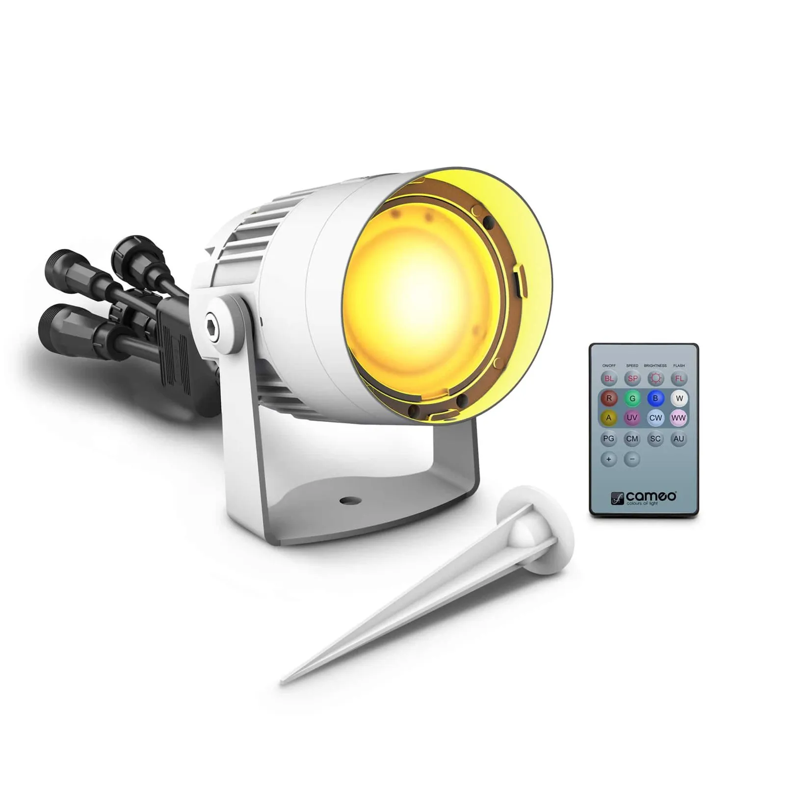 CAMEO Q-SPOT 40I W Spot compact d’extérieur à LED RGBA de 40 W, modèle blanc (6/6)