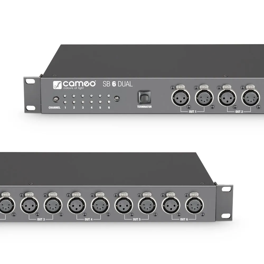 CAMEO SB 6 DUAL Splitter/Booster DMX 6 canaux (XLR 3 points et XLR 5 points) (3/5)