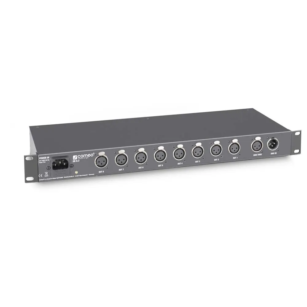 CAMEO SB8.3 Splitter/Booster DMX 8 canaux (XLR 3 points) (3/6)