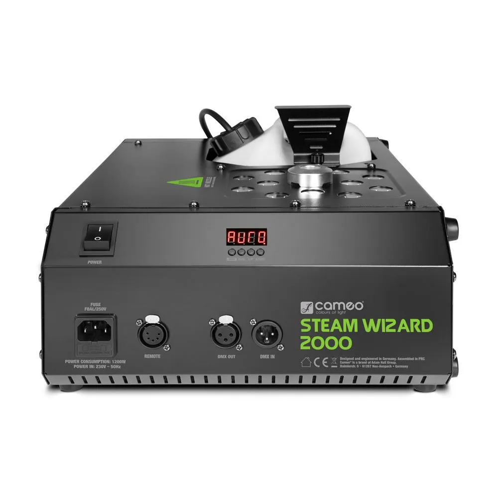 CAMEO STEAM WIZARD 2000 Fog Machine with RGBA LEDs for Coloured Fog Effects (5/6)