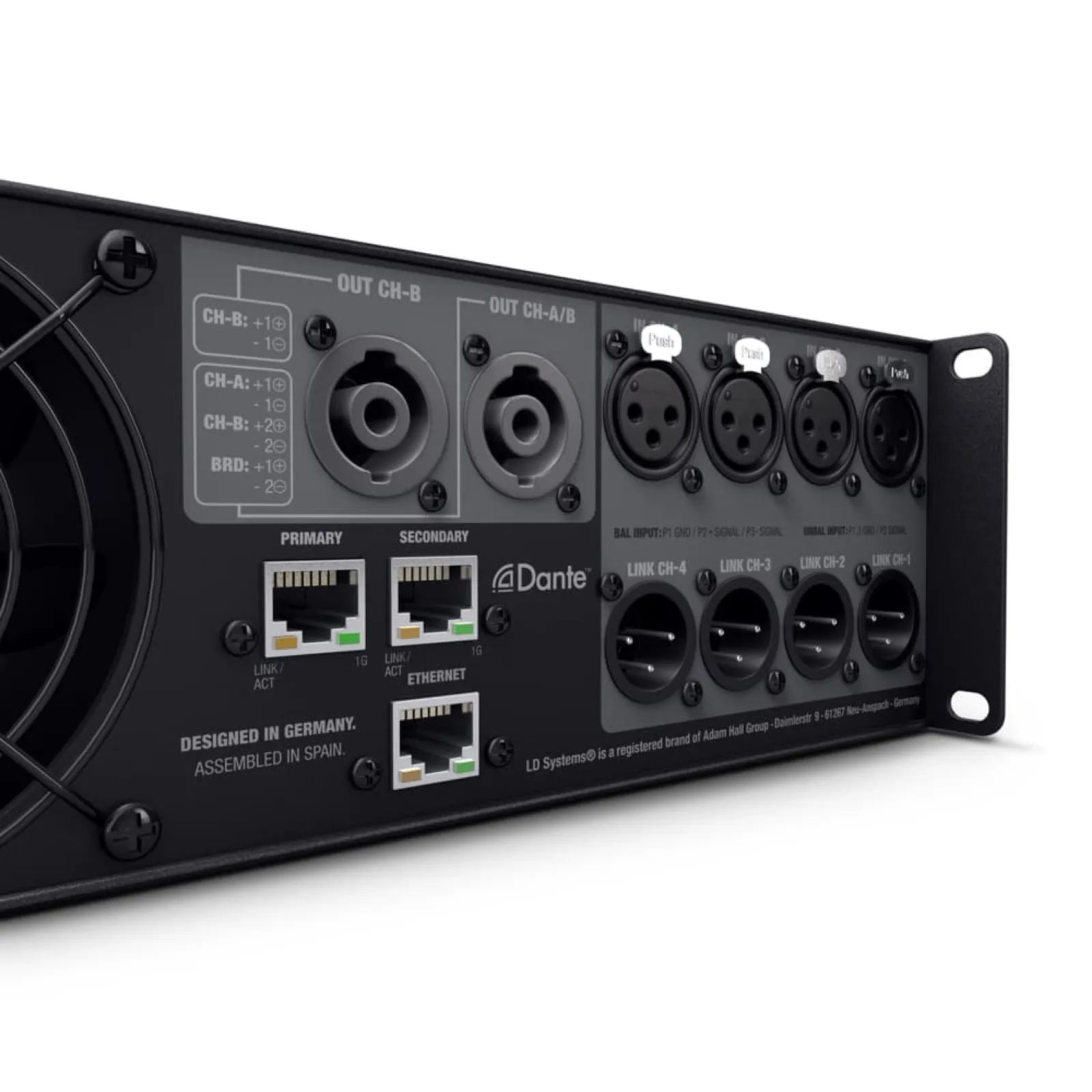 LDSYSTEMS DSP44K 4-Channel DSP Amplifier with Dante (5/6)