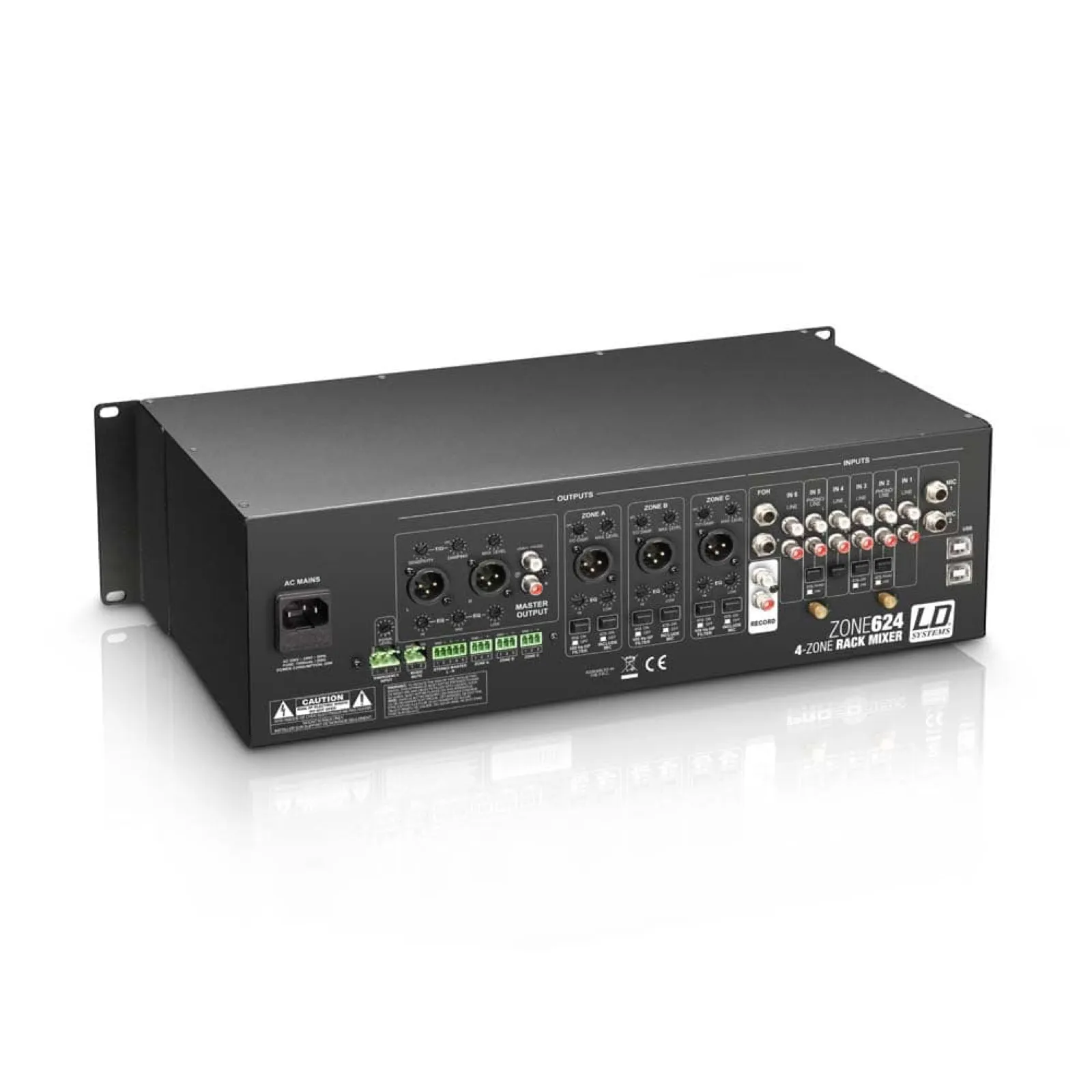LDSYSTEMS ZONE624 19" 4-Zone Mixer 3U (2/6)