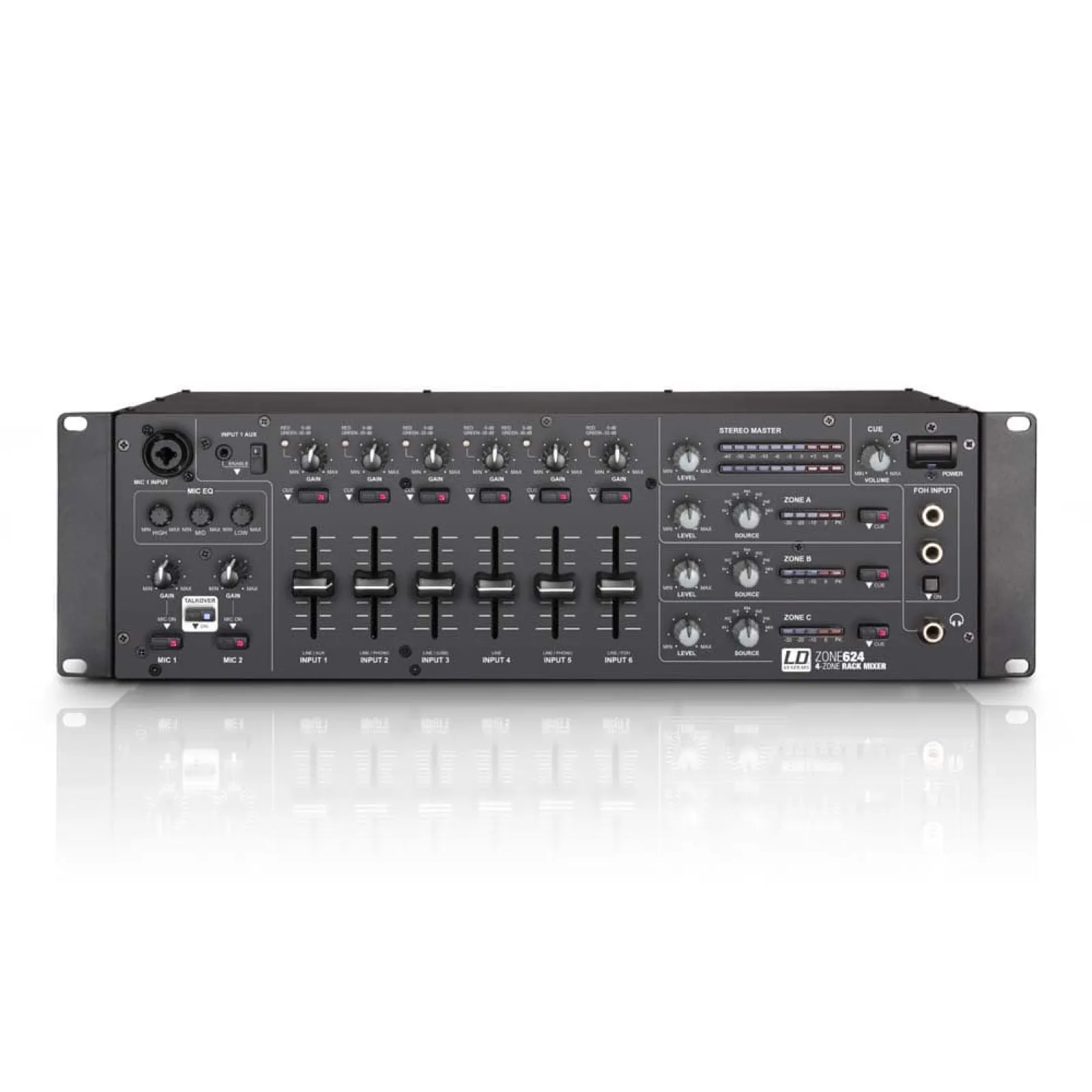 LDSYSTEMS ZONE624 19" 4-Zone Mixer 3U (3/6)