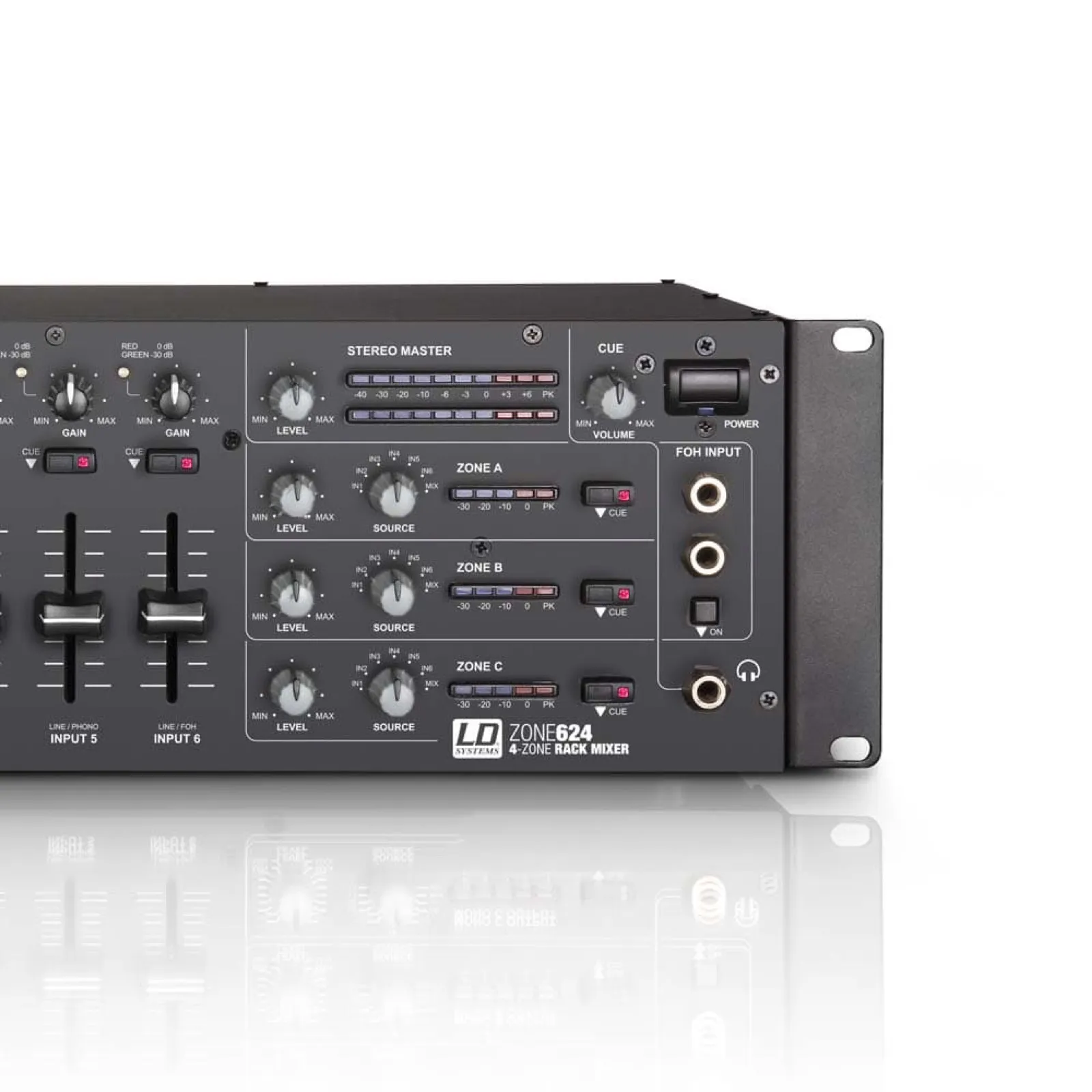 LDSYSTEMS ZONE624 19" 4-Zone Mixer 3U (5/6)