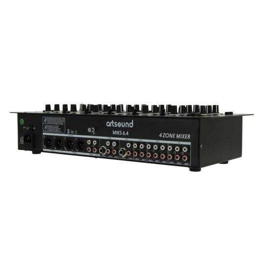 Table de Mixage, ArtSound MIKS6.4, 4 Zones 6 Canaux 11 Entrées en ligne et 3 Entrées Microphone (4/5)