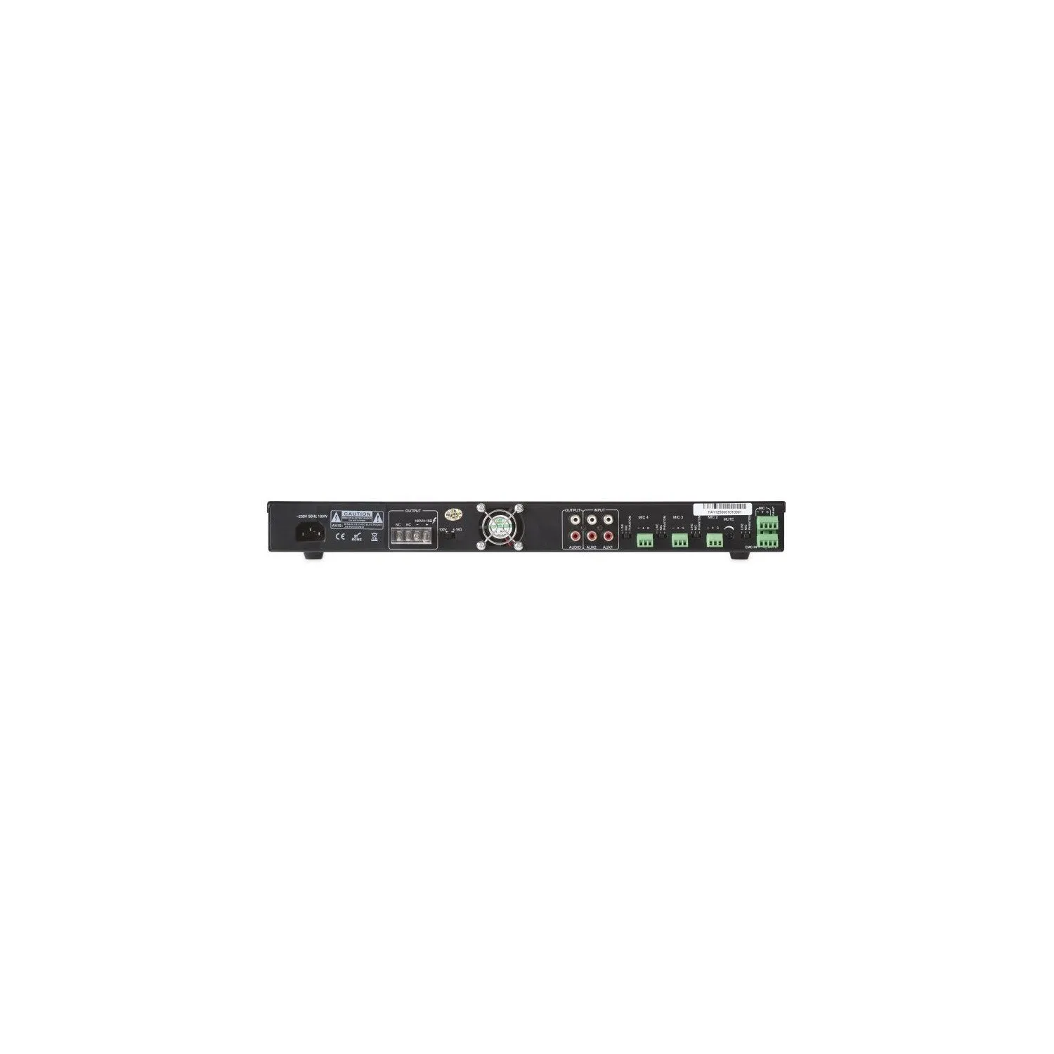 Amplificateur Mélangeur Source Intégrée ArtSound MX-120M, 19", 100V, 120W (3/7)