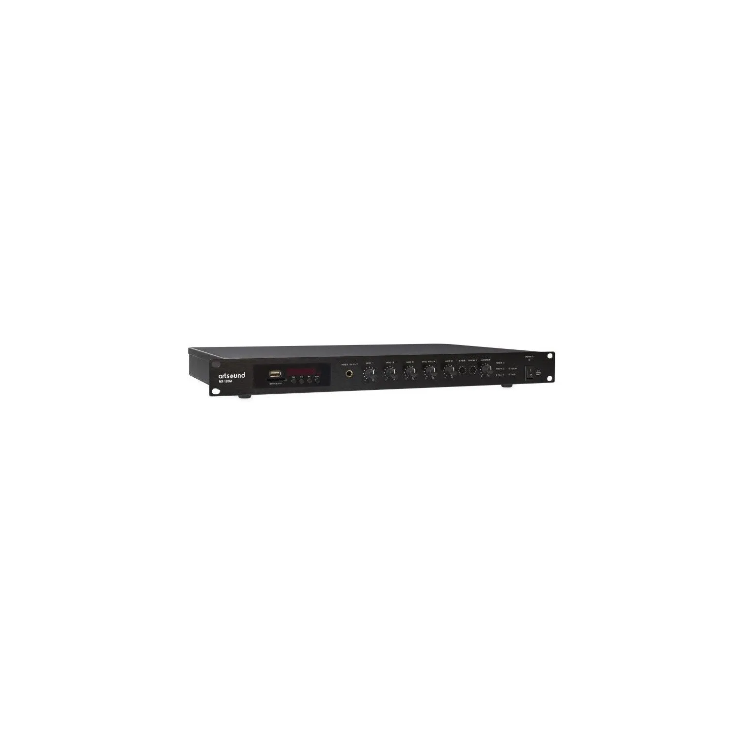 Amplificateur Mélangeur Source Intégrée ArtSound MX-120M, 19", 100V, 120W (7/7)