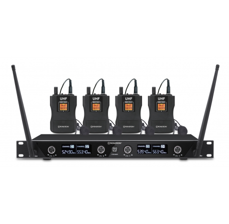 [BE-1040/4BP] Ensemble UHF Diversity, 4 Micro-cravates 501/511.5/524/538.5 Mhz BE-1040/4BP RONDSON